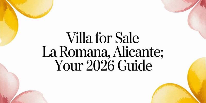 Villa For Sale La Romana, Alicante: Your 2026 Guide