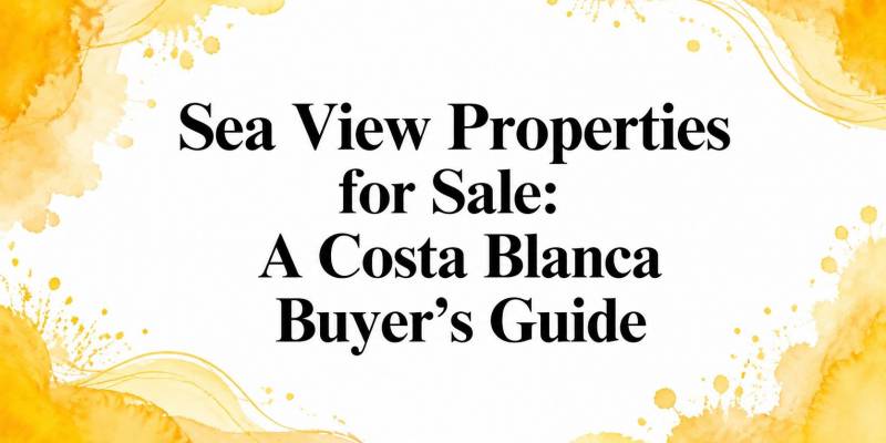 Sea View Properties for Sale: A Costa Blanca Buyer's Guide