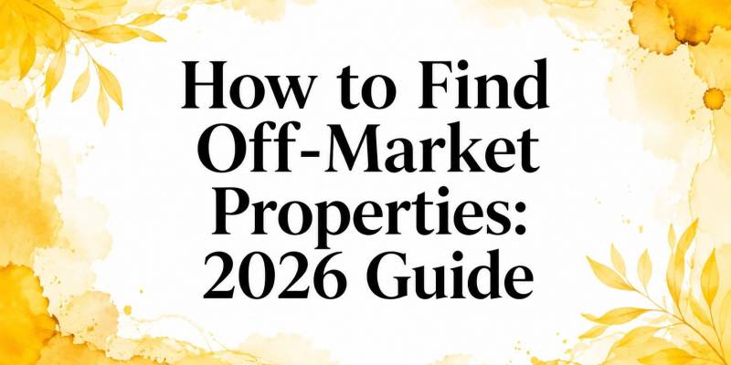 How to Find Off-Market Properties: 2026 Guide