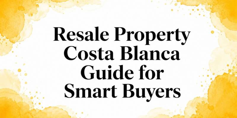 Resale Property Costa Blanca Guide for Smart Buyers