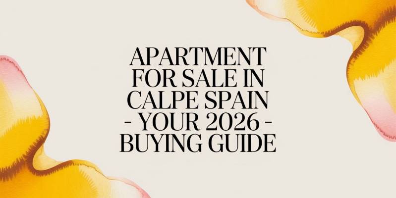 Apartment for sale in calpe spain - your 2026 buying guide