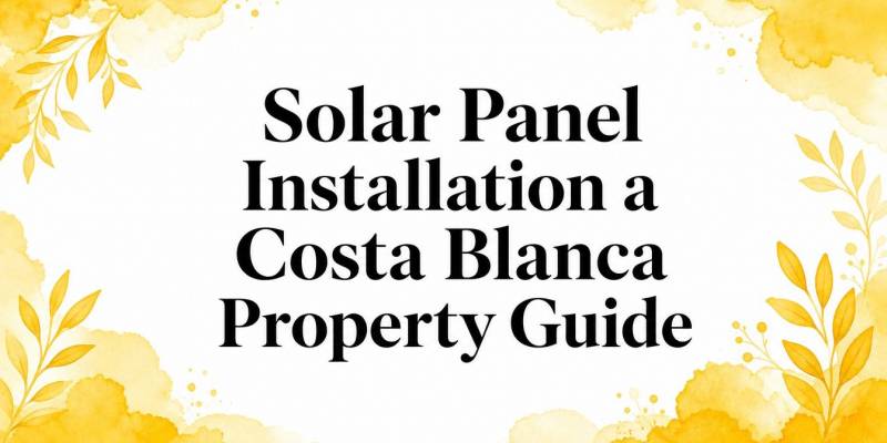 Solar Panel Installation a Costa Blanca Property Guide