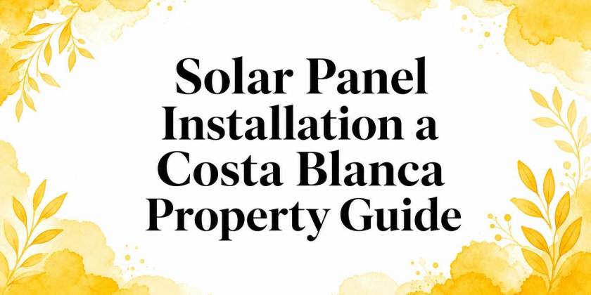 Solar Panel Installation a Costa Blanca Property Guide