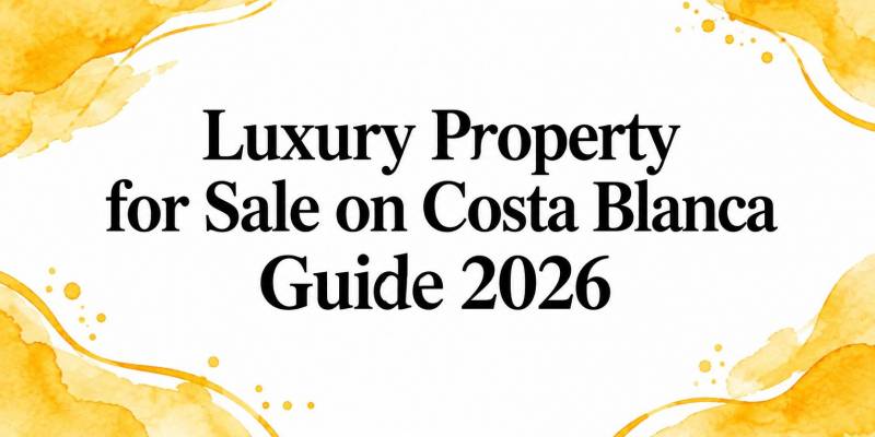 Luxury Property for Sale on Costa Blanca Guide 2026