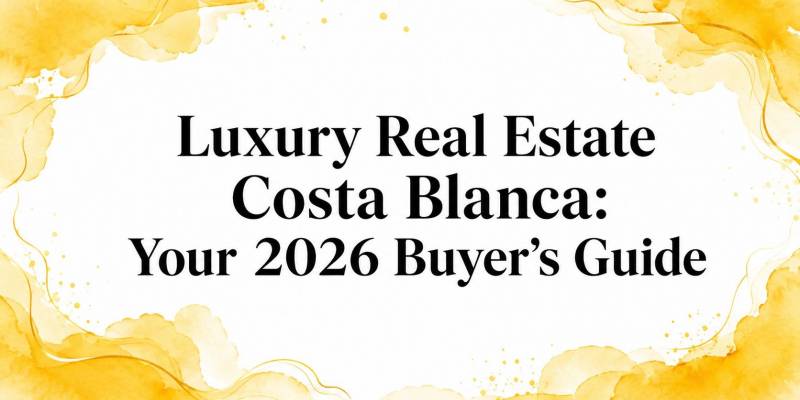 Luxury Real Estate Costa Blanca: Your 2026 Buyer's Guide