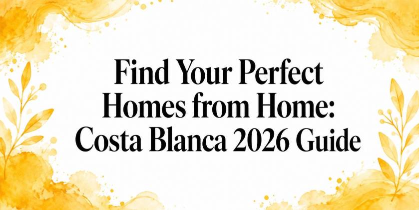 Find Your Perfect Homes from Home: Costa Blanca 2026 Guide