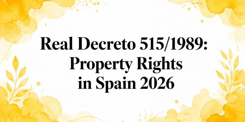Real Decreto 515/1989: Property Rights in Spain 2026