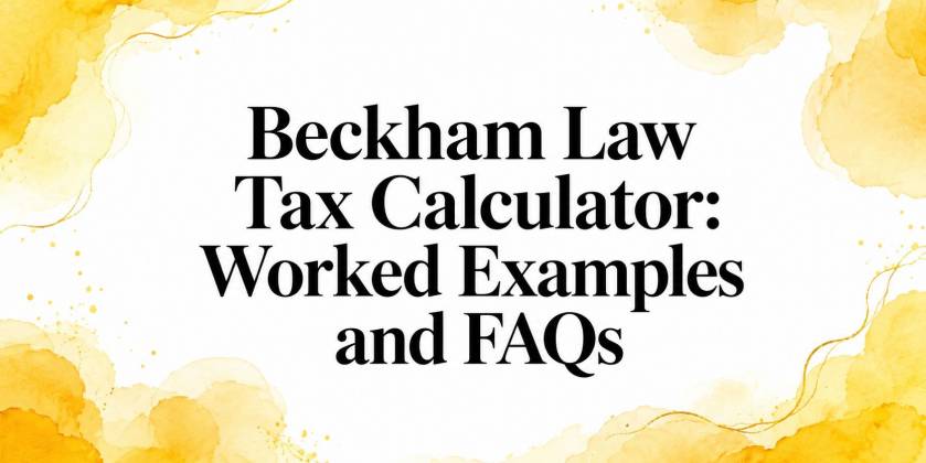Calculateur d'impôt Beckham Law : Exemples et FAQ