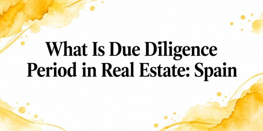 What Is Due Diligence Period in Real Estate: Spain
