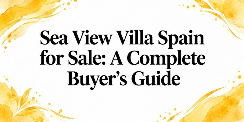Sea View Villa Spain for Sale: A Complete Buyer's Guide