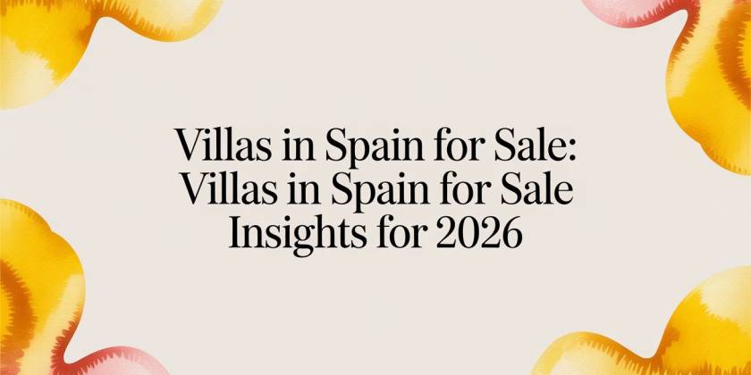 Villa's te koop in Spanje: inzichten in de markt voor villa's te koop in Spanje in 2026
