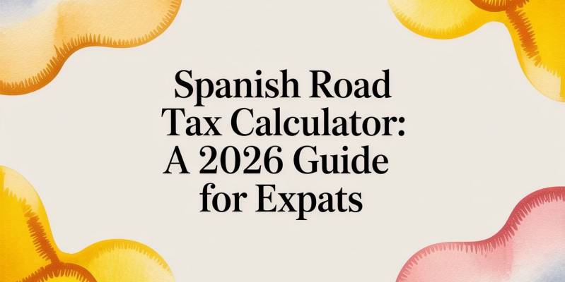 Spaanse wegenbelastingcalculator: een gids voor expats in 2026