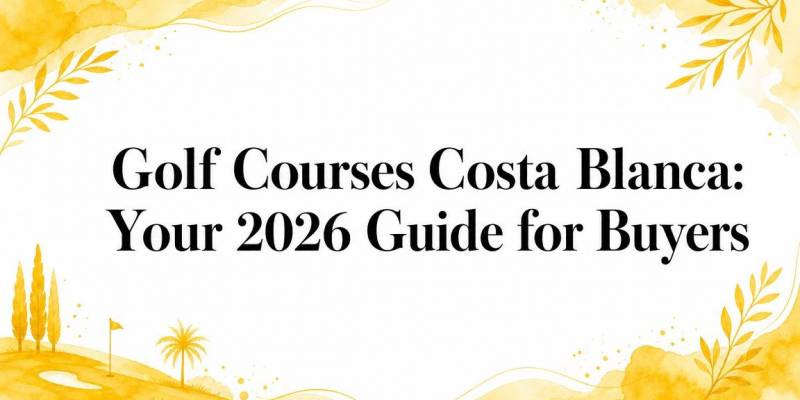 Golf Courses Costa Blanca: Your 2026 Guide for Buyers