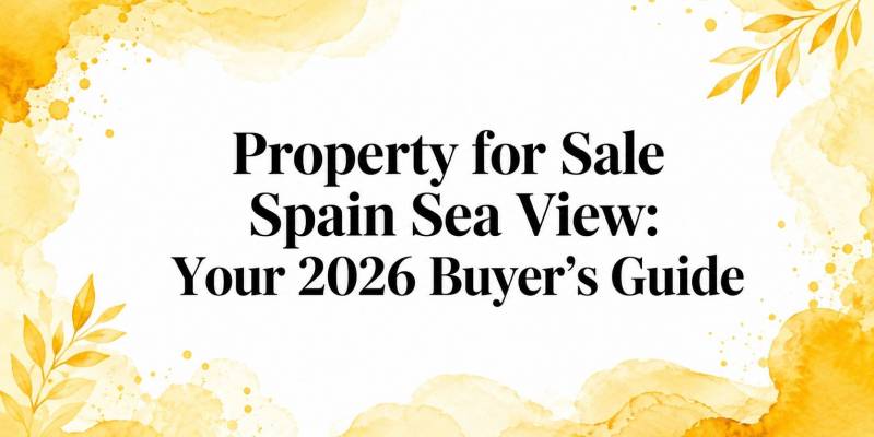 Property for Sale Spain Sea View: Your 2026 Buyer's Guide