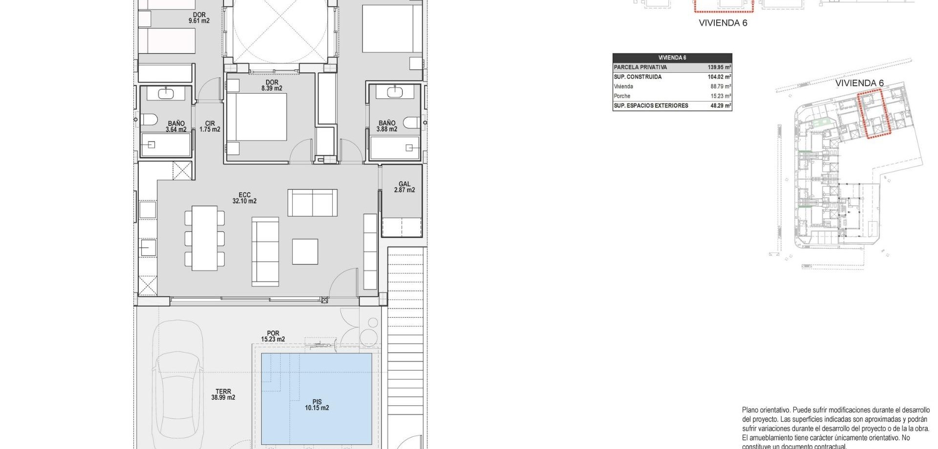 Nowy budynek - Bungalow -
Pilar de la Horadada - pueblo