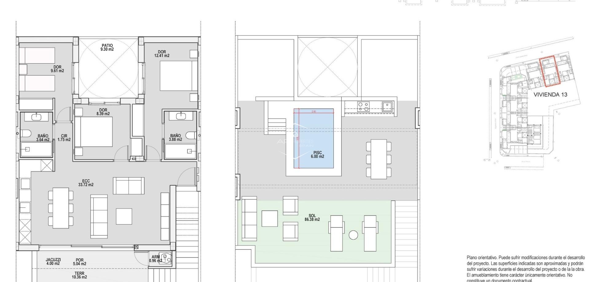 Nowy budynek - Bungalow -
Pilar de la Horadada - pueblo