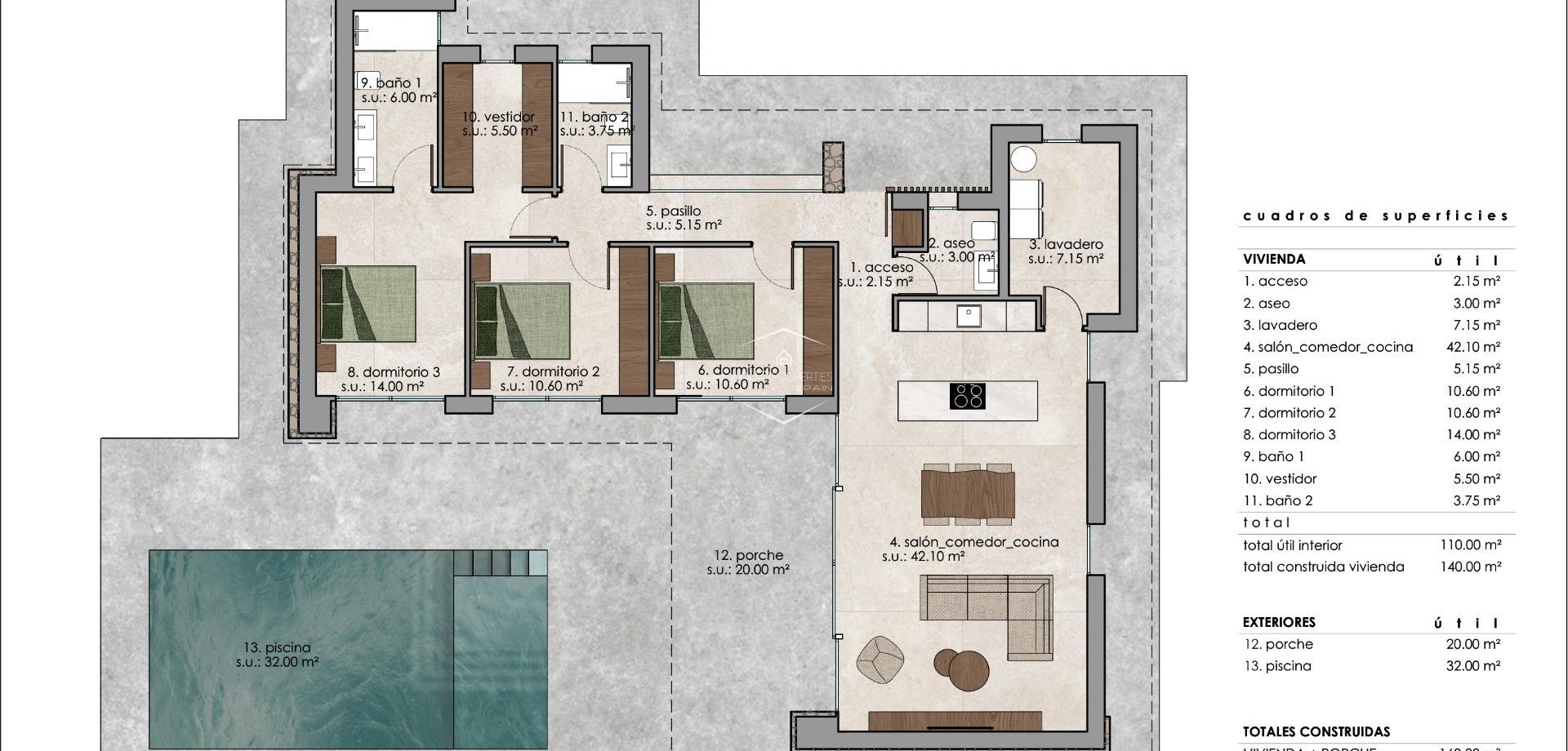 Nowy budynek - Willa - Dom wolnostojący -
Pinoso - Lel