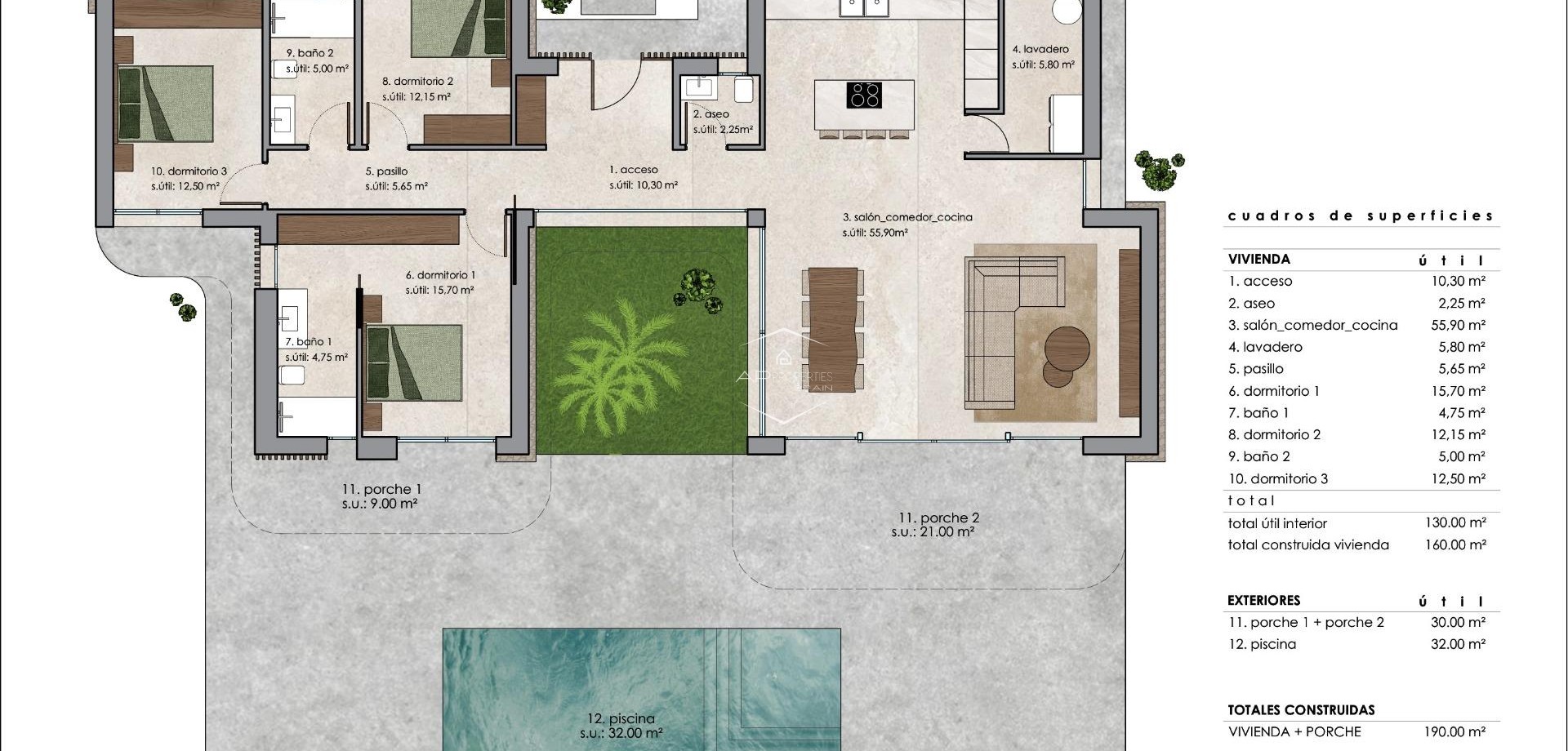 Nowy budynek - Willa - Dom wolnostojący -
Pinoso - Lel