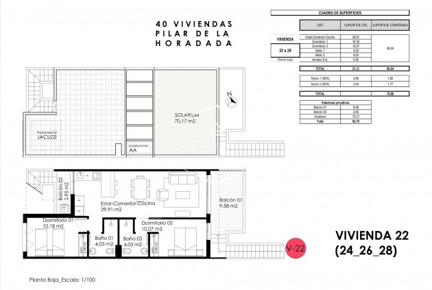 Nueva construcción  - Bungalow -
Pilar de la Horadada - pueblo