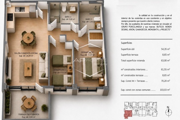 Nouvelle construction - Appartement -
Villajoyosa - Cala de Finestrat