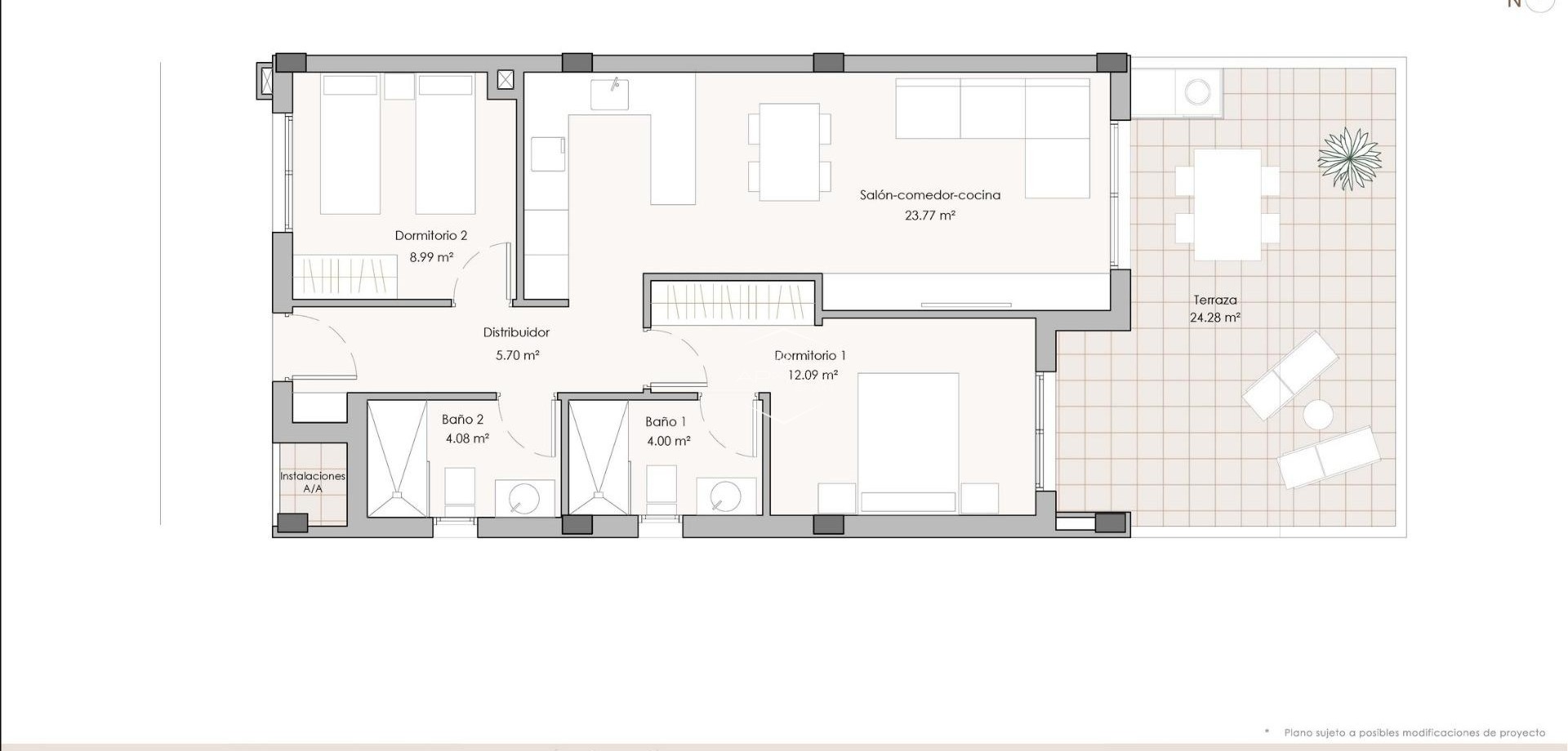 New Build - Apartment - flat -
Pulpi - Aguilón Golf
