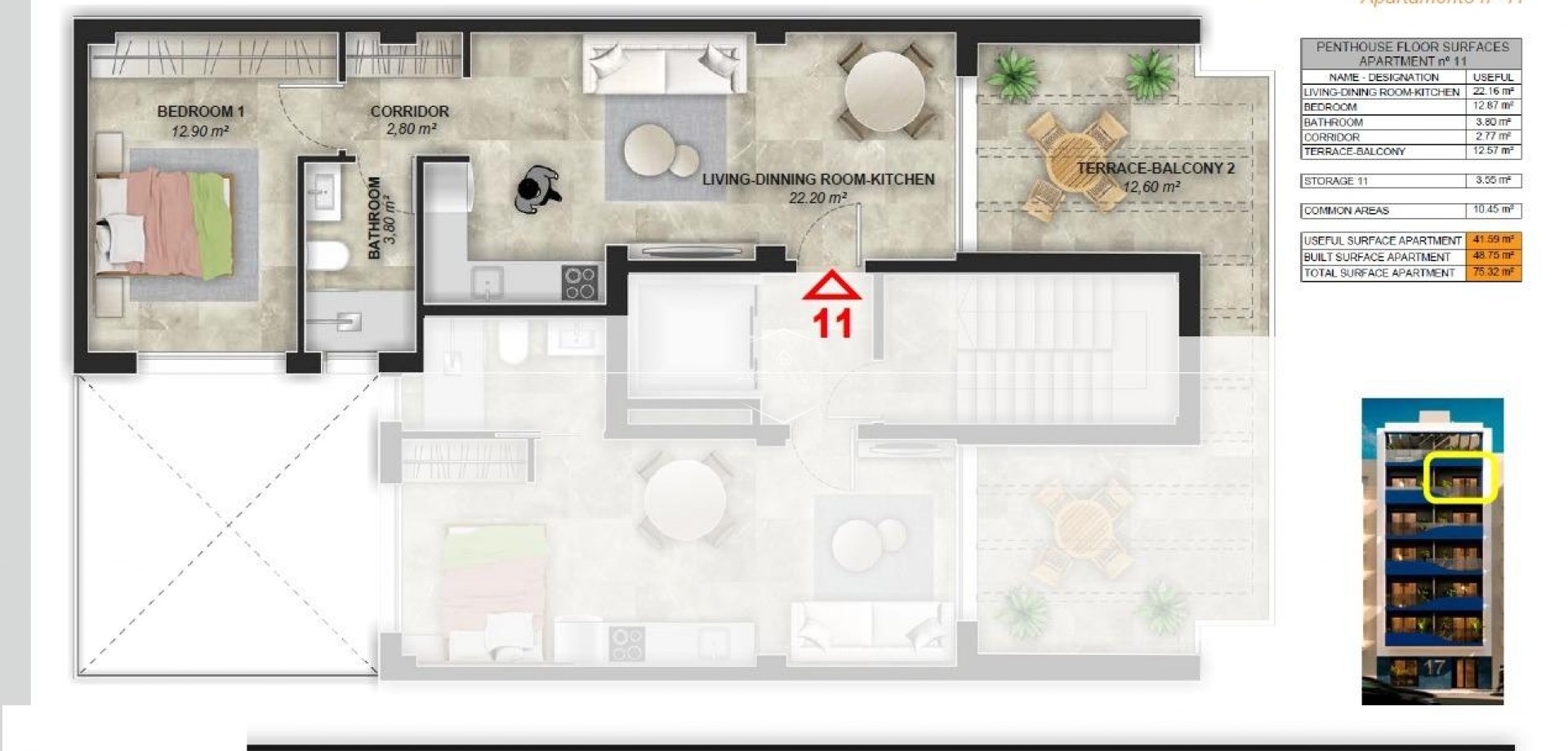 Nouvelle construction - Appartement - Penthouse -
Torrevieja - Playa del Acequión