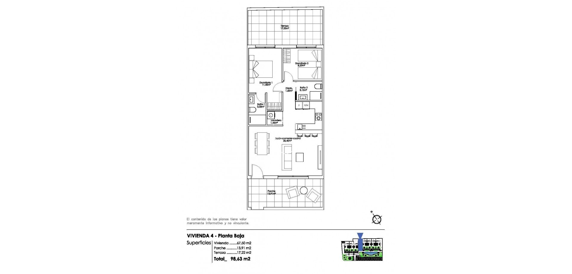 New Build - Bungalow -
Pilar de la Horadada - Parque Ramon eugenio Escudero