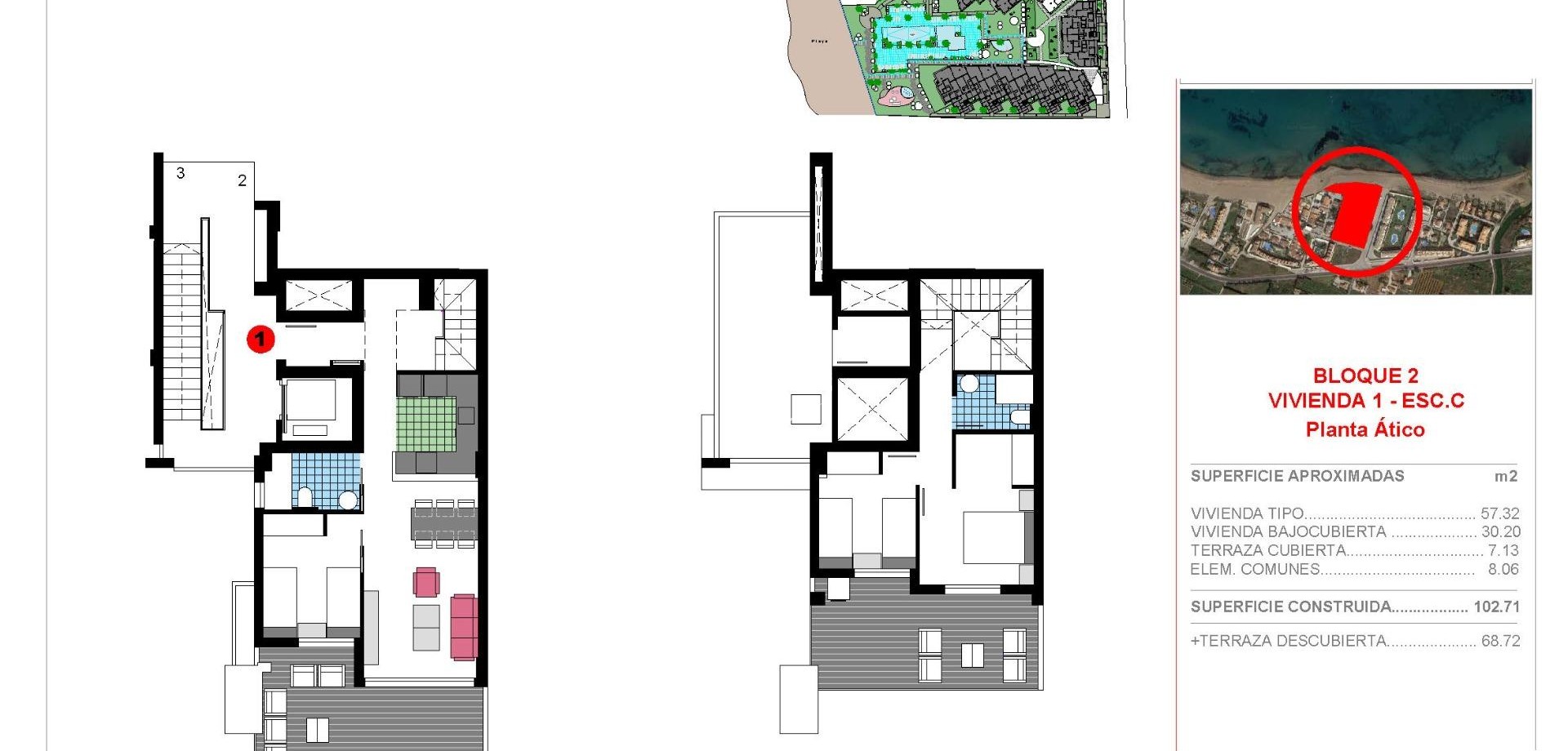 Nowy budynek - Dwupoziomowy Penthouse -
Denia - L´Estanyó (Marinas)