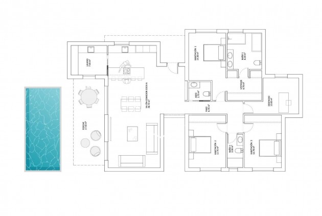 Nowy budynek - Willa - Dom wolnostojący -
Monforte del Cid - La Capitana
