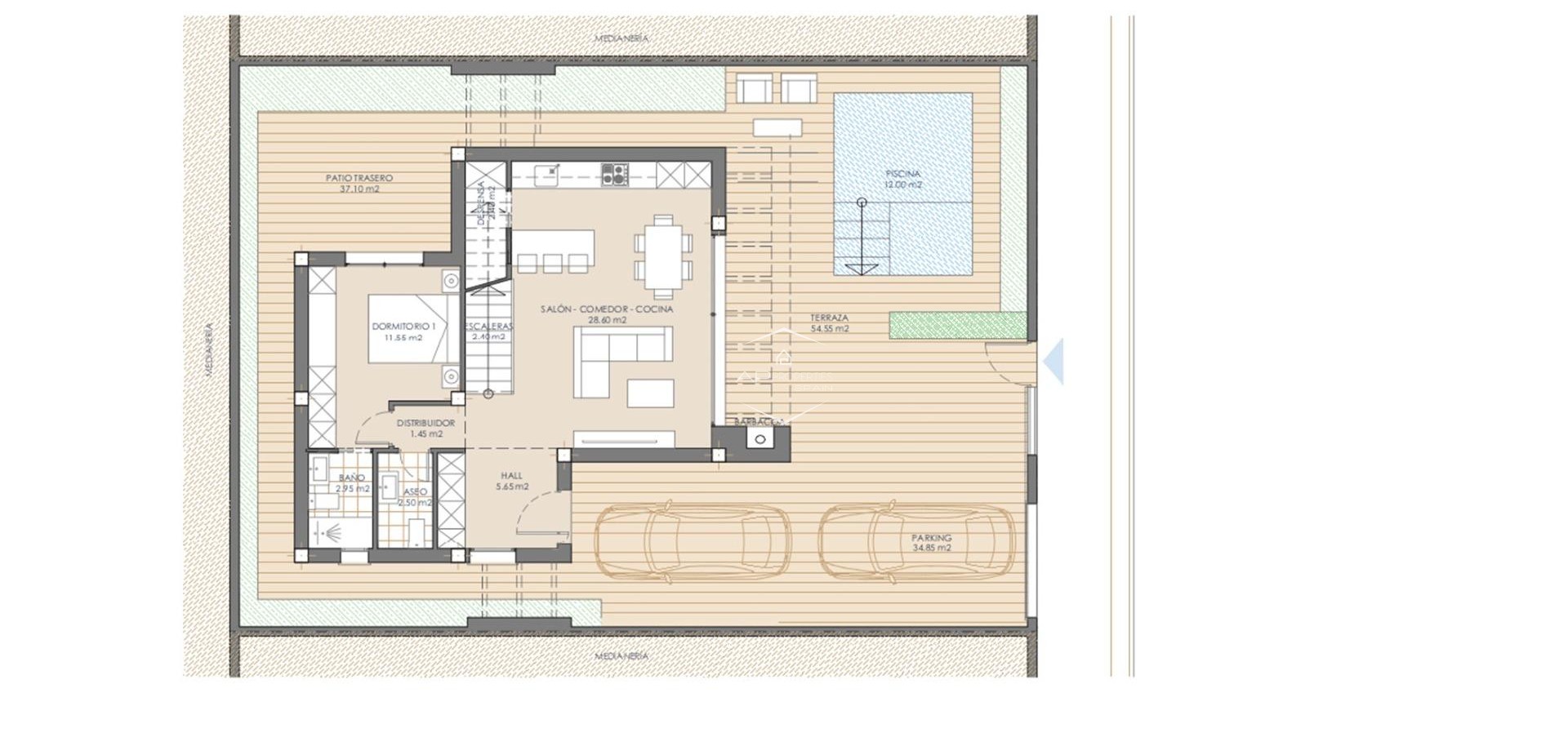 Nowy budynek - Willa - Dom wolnostojący -
San Juan de los Terreros - San Juan De Los Terreros