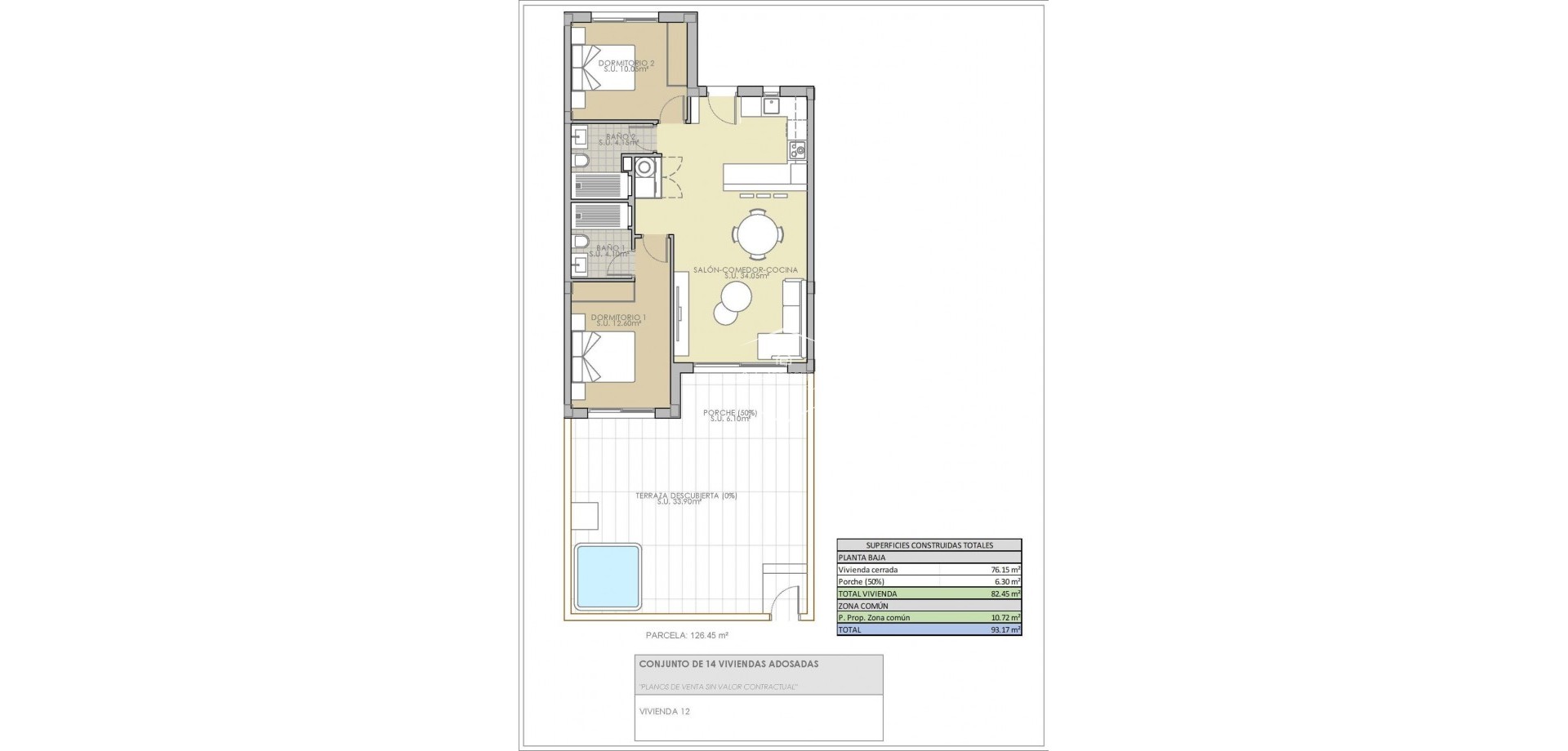 Nowy budynek - Bungalow -
Rojales - Pueblo